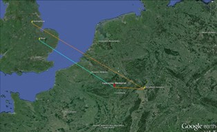 Route of the Lancaster Bombers